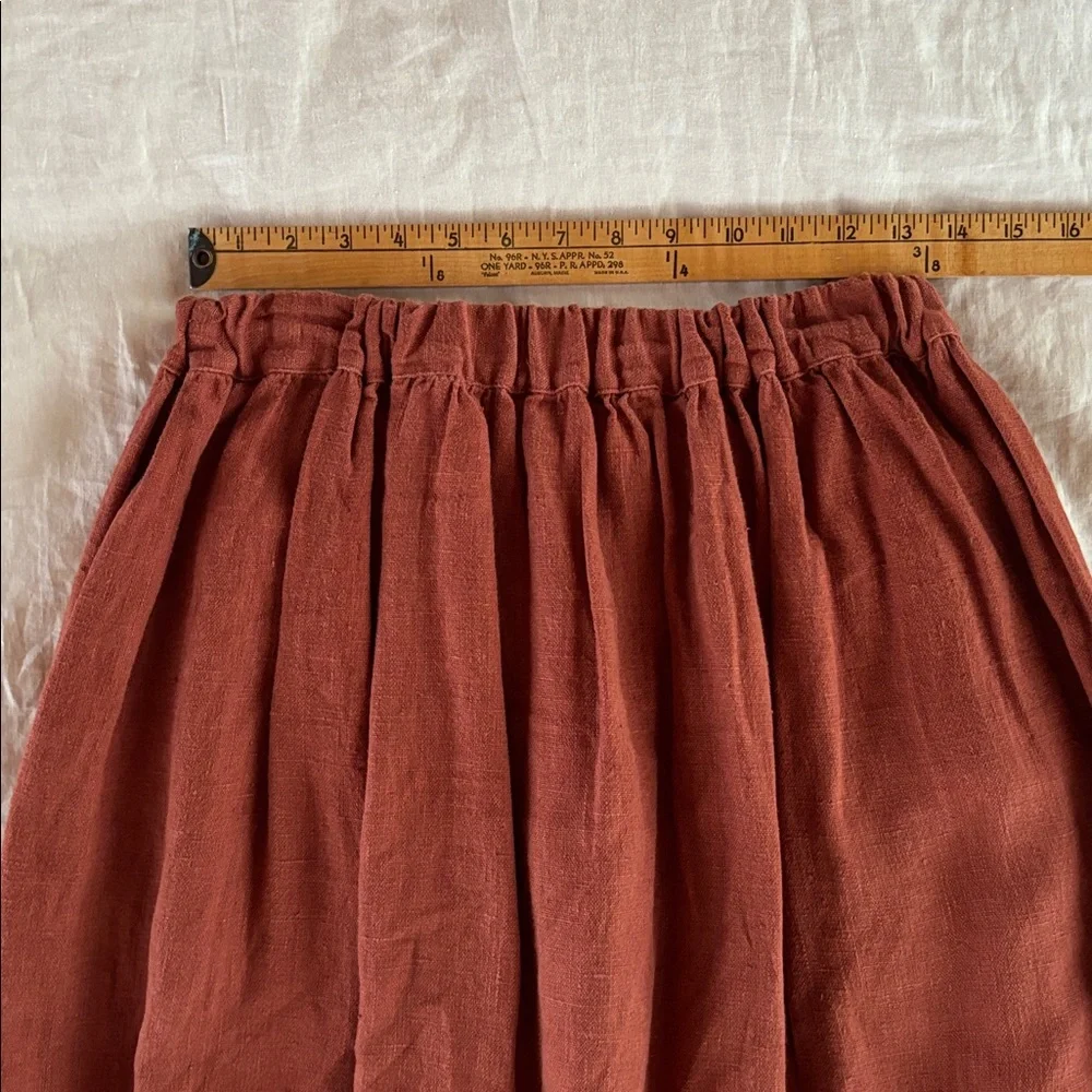 NotPerfectLinen Heavyweight Linen Skirt - Picture 6 of 7